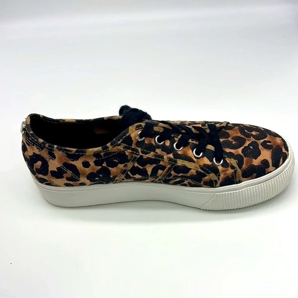 Steve Madden - Emmi Cheetah Brown Black Platform Lace Up Sneakers Size 10